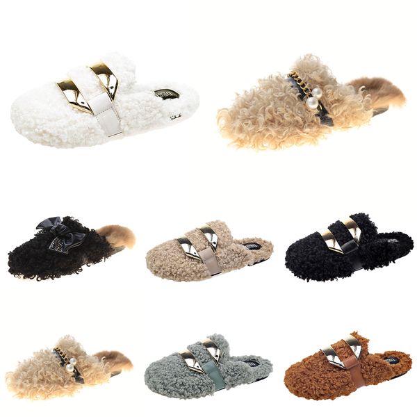 fashion autumn winter womens slippers metal chain all inclusive wool slipper for women triple black white outer wear plus big szie muller ha
fashion autumn winter womens slippers metal chain all inclusive wool slipper for women triple black white outer wear plus big szie muller ha