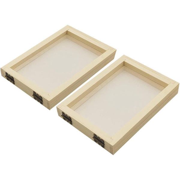 2pcs wooden paper making papermaking mould,5x7 inch screen printing frame for diy craft and dried flower handcraft frames
2pcs wooden paper making papermaking mould,5x7 inch screen printing frame for diy craft and dried flower handcraft frames