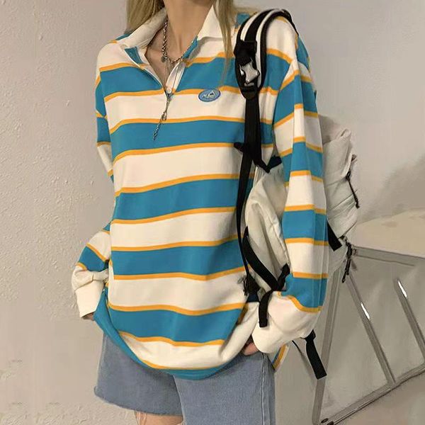 women's hoodies & sweatshirts striped vintage collar pullovers oversized sweatshirt women harajuku hoodie casual student autumn japanes, Black
women's hoodies & sweatshirts striped vintage collar pullovers oversized sweatshirt women harajuku hoodie casual student autumn japanes, Black