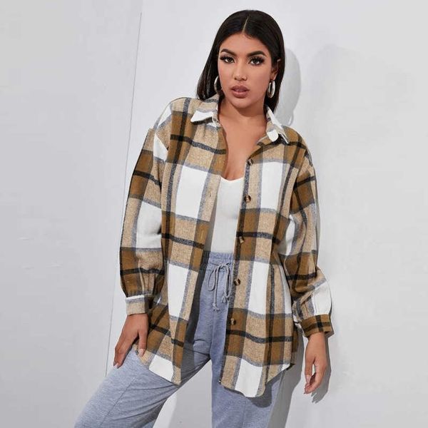 checked plaid jacket coats women casual oversized turn down collar long coat female thick warm woolen blends overcoat streetwear 210930, Black
checked plaid jacket coats women casual oversized turn down collar long coat female thick warm woolen blends overcoat streetwear 210930, Black