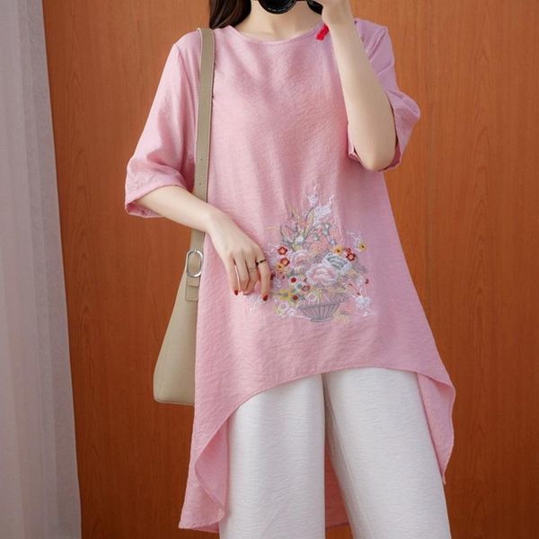 ethnic clothing embroidery flower women shirts summer tang shirt chinese style female comfy suit loose top, Red
ethnic clothing embroidery flower women shirts summer tang shirt chinese style female comfy suit loose top, Red