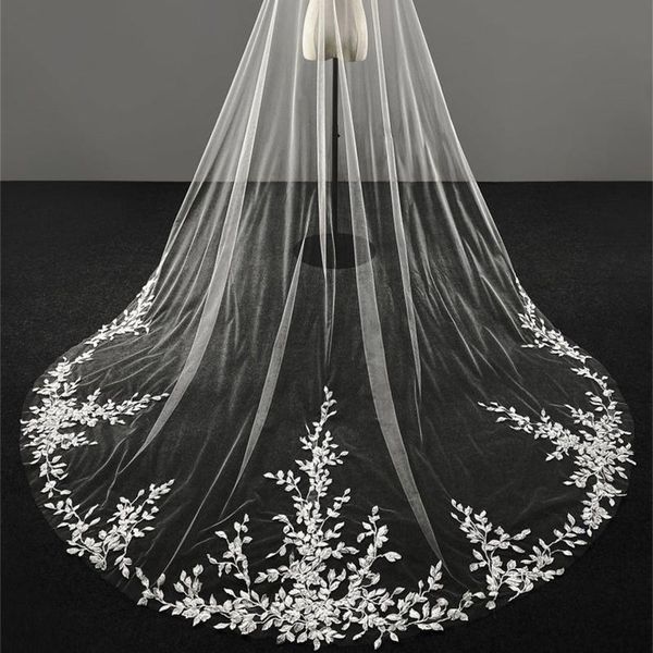 bridal veils 250cm one tier chapel length wedding lace appliques edge custom made accessories pretty veil, Black
bridal veils 250cm one tier chapel length wedding lace appliques edge custom made accessories pretty veil, Black