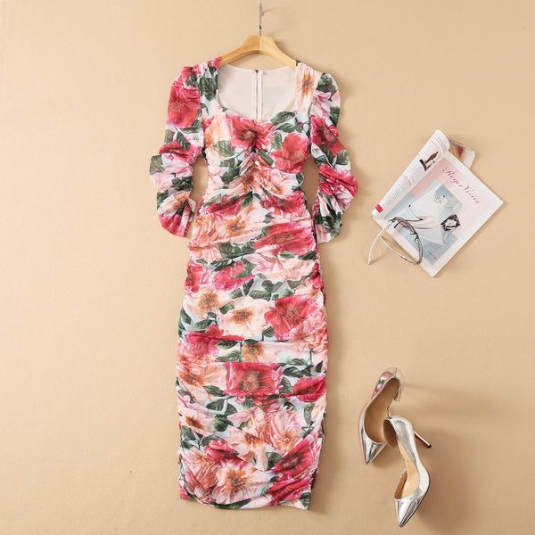 casual dresses european and american women's wear for spring square collar three-quarter sleeves flower print fold fashion mesh dress z, Black;gray
casual dresses european and american women's wear for spring square collar three-quarter sleeves flower print fold fashion mesh dress z, Black;gray