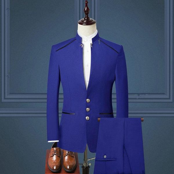 men's suits & blazers latest design formal stand collar men wedding costume homme groom tuxedo terno masculino slim fit prom party blaz, White;black
men's suits & blazers latest design formal stand collar men wedding costume homme groom tuxedo terno masculino slim fit prom party blaz, White;black