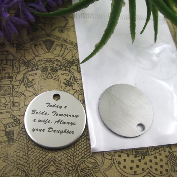 40pcs--stainless steel charms"today a bride tomorrow a wife always your daughter" more style choosing diy pendants fo necklace, Bronze;silver
40pcs--stainless steel charms"today a bride tomorrow a wife always your daughter" more style choosing diy pendants fo necklace, Bronze;silver