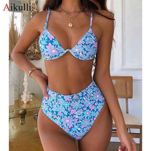 women's swimwear high waist bikini flower print swimsuit women two-piece push up set 2021 summer beachwear swim bathing suit, White;black
women's swimwear high waist bikini flower print swimsuit women two-piece push up set 2021 summer beachwear swim bathing suit, White;black