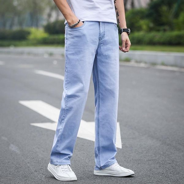 arrivals men's fashion straight denim pants slim casual jeans skinny trousers, Blue
arrivals men's fashion straight denim pants slim casual jeans skinny trousers, Blue
