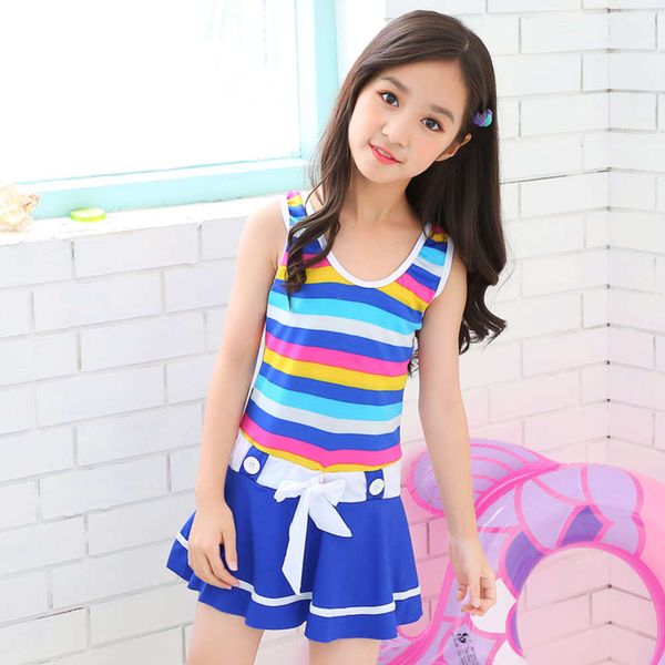 girls' swimsuit one piece skirt middle school girl princess baby cute little split boxer children's, Blue
girls' swimsuit one piece skirt middle school girl princess baby cute little split boxer children's, Blue