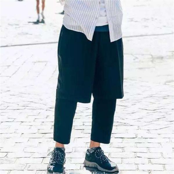 men's casual pants 2021 spring and autumn european american big-name double-layer slim nine-point skirt, Black
men's casual pants 2021 spring and autumn european american big-name double-layer slim nine-point skirt, Black