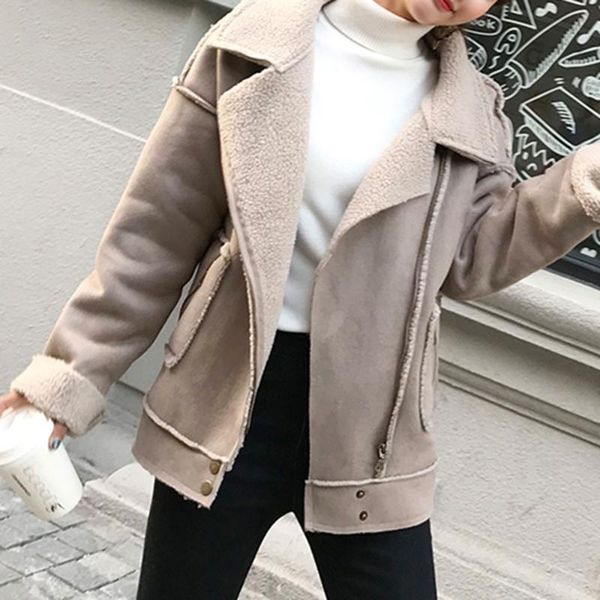 women's jackets jacket thick lamb hair loose locomotive short autumn and winter 2021 korean version to keep warm suit fashion female, Black;brown
women's jackets jacket thick lamb hair loose locomotive short autumn and winter 2021 korean version to keep warm suit fashion female, Black;brown