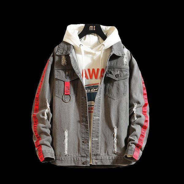 men's jackets autumn winter fashion teenagers ripped denim jacket korean style trendy student slim striped men g0fb, Black;brown
men's jackets autumn winter fashion teenagers ripped denim jacket korean style trendy student slim striped men g0fb, Black;brown