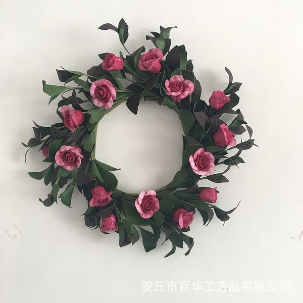 simulation of small wild rose ring thanksgiving living room lintel wall hanging simulation wreath
simulation of small wild rose ring thanksgiving living room lintel wall hanging simulation wreath