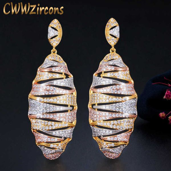 african cubic zirconia 3 tone gold wedding women long dress earrings luxury fashion bridal party jewelry cz675 210714, Silver
african cubic zirconia 3 tone gold wedding women long dress earrings luxury fashion bridal party jewelry cz675 210714, Silver