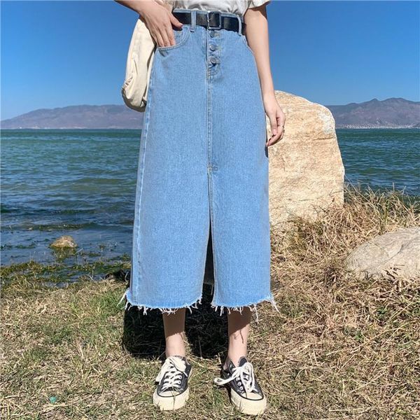 skirts high waist long denim skirt women 2021 arrivals blue tassel slit casual jean ladies jupe longue femme plus size l-4xl, Black
skirts high waist long denim skirt women 2021 arrivals blue tassel slit casual jean ladies jupe longue femme plus size l-4xl, Black