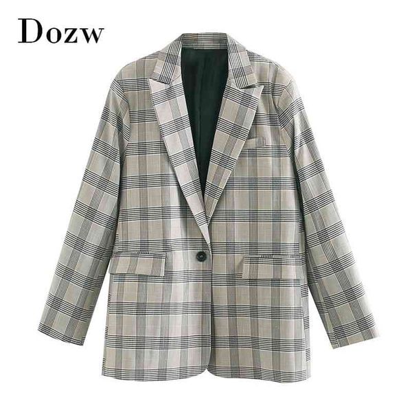 fashion women office plaid suit blazer long sleeve notched collar loose jacket ladies single breasted casual outwear coat 210515, White;black
fashion women office plaid suit blazer long sleeve notched collar loose jacket ladies single breasted casual outwear coat 210515, White;black