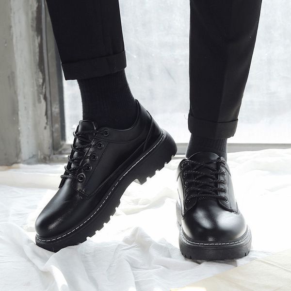 2021 casual leather shoes men's breathable korean fashion wedding british youth busins drs small, Black
2021 casual leather shoes men's breathable korean fashion wedding british youth busins drs small, Black