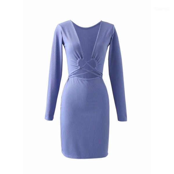 casual dresses 2021 fashion women hollow out cross lace up dress long sleeves v-neck knitted slim fit short woman robe, Black;gray
casual dresses 2021 fashion women hollow out cross lace up dress long sleeves v-neck knitted slim fit short woman robe, Black;gray