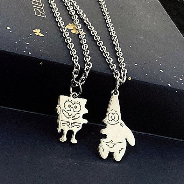 fashion friends love couple pendant necklace 2 pcs/ set cartoon character good hip jewelry gift, Silver
fashion friends love couple pendant necklace 2 pcs/ set cartoon character good hip jewelry gift, Silver