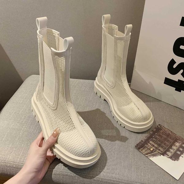 sandals pipe boots women middle tube spring and summer thin breathable hollow mesh thick soled, Black
sandals pipe boots women middle tube spring and summer thin breathable hollow mesh thick soled, Black