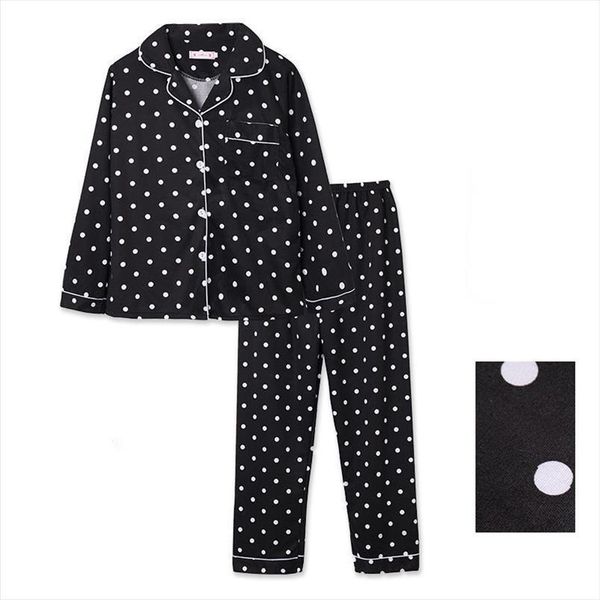 pajamas set dot womens sleepwears pyjama long sleeve shirt pants 2piece fashion mom homewear, Black;red
pajamas set dot womens sleepwears pyjama long sleeve shirt pants 2piece fashion mom homewear, Black;red