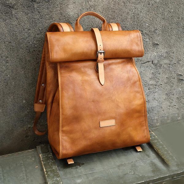 backpack mens cow leather bag art travel retro brown fashion sports military style rucksack
backpack mens cow leather bag art travel retro brown fashion sports military style rucksack