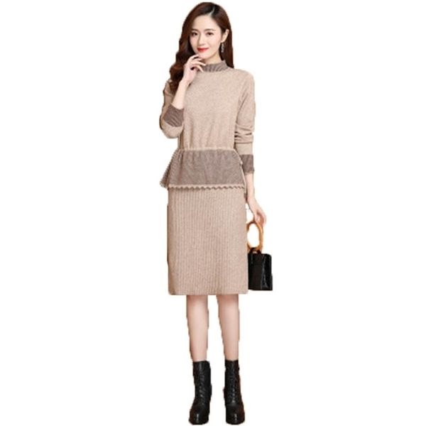 tricot pullovers dress fall winter ladies slim fake two piece knee-length es casual straight ribbed for women party 210604, Black;gray
tricot pullovers dress fall winter ladies slim fake two piece knee-length es casual straight ribbed for women party 210604, Black;gray
