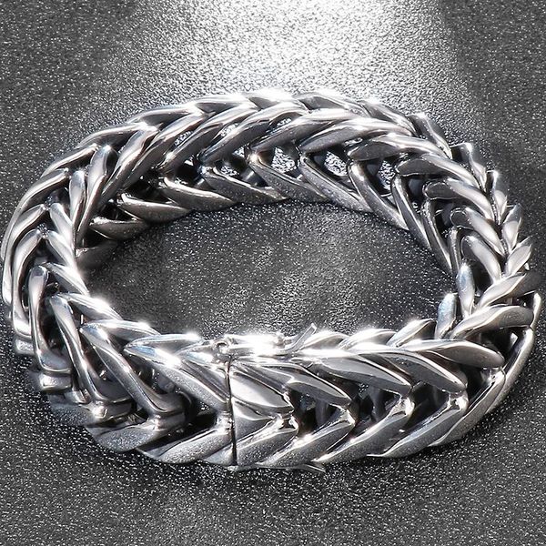 link, chain 17mm wide v shape titanium male bracelet men solid stainless steel men's bracelets & bangles hiphop jewelry gifts for mascu, Black
link, chain 17mm wide v shape titanium male bracelet men solid stainless steel men's bracelets & bangles hiphop jewelry gifts for mascu, Black