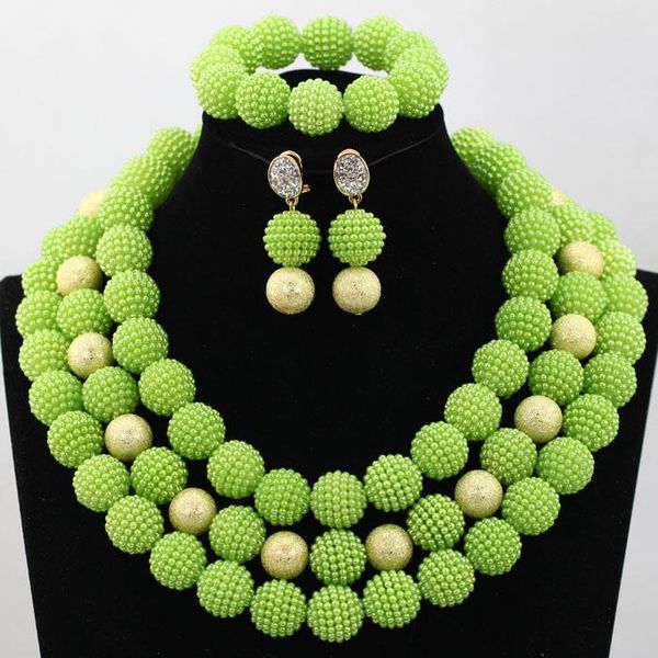 earrings & necklace green lime african beads jewelry set for women 20mm plastic balls layers accessory hx780, Silver
earrings & necklace green lime african beads jewelry set for women 20mm plastic balls layers accessory hx780, Silver
