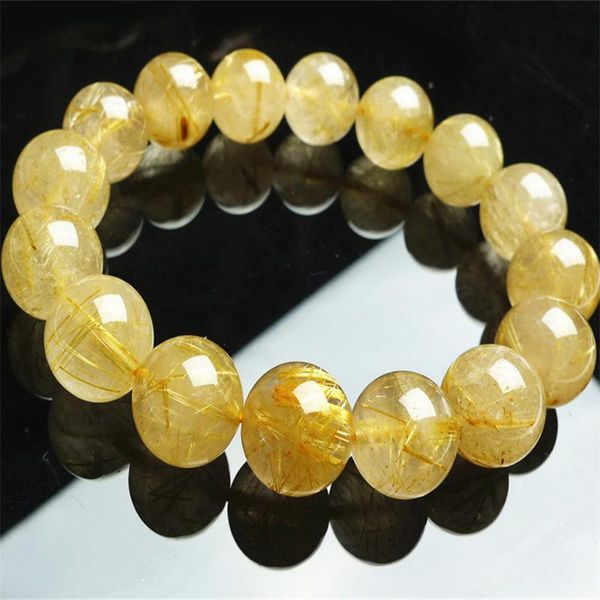 beaded, strands 14mm natural titanium rutilated quartz bracelets for women men stretch crystal round bead stone bracelet, Black
beaded, strands 14mm natural titanium rutilated quartz bracelets for women men stretch crystal round bead stone bracelet, Black