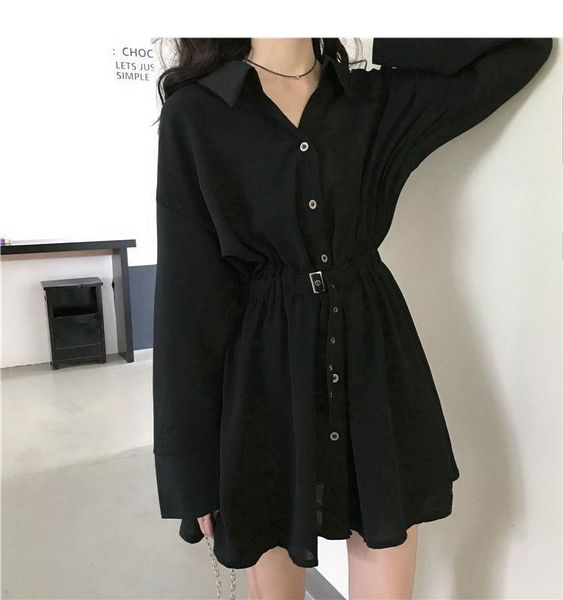 casual dresses autumn 2021 dress female long-sleeved small waist was thinner temperament french v-neck black summer, Black;gray
casual dresses autumn 2021 dress female long-sleeved small waist was thinner temperament french v-neck black summer, Black;gray