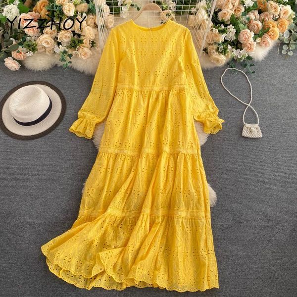 casual dresses yizzhoy women chic hollow dress loose streetwear midi long autumn korean simple solid sleeve a-line, Black;gray
casual dresses yizzhoy women chic hollow dress loose streetwear midi long autumn korean simple solid sleeve a-line, Black;gray