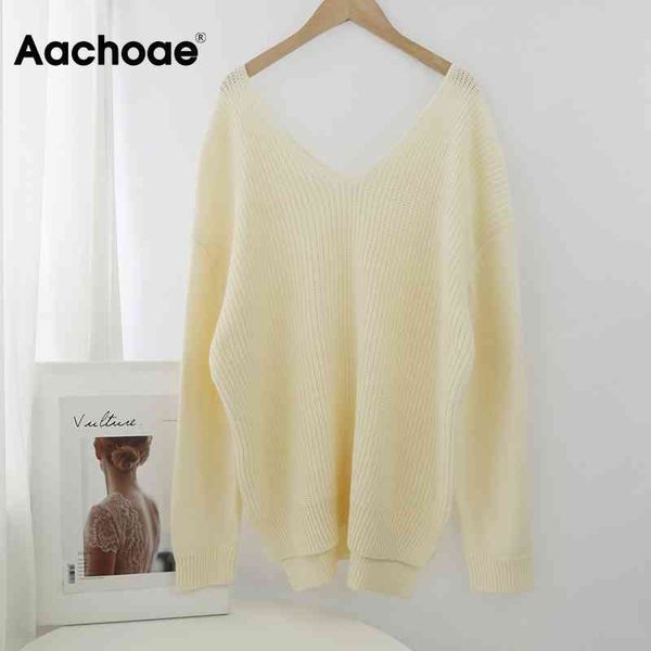aachoae solid v neck pullover sweater women loose batwing long sleeve knit jumper irregular hem fashion sweaters female 210413, White;black
aachoae solid v neck pullover sweater women loose batwing long sleeve knit jumper irregular hem fashion sweaters female 210413, White;black