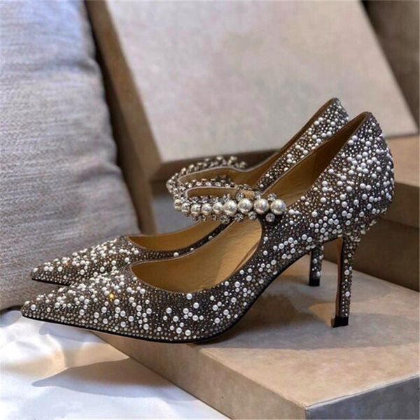 spring and autumn ladies stiletto high heels with rhinestone pearl chain decoration full leather party wedding shoes dress, Black
spring and autumn ladies stiletto high heels with rhinestone pearl chain decoration full leather party wedding shoes dress, Black