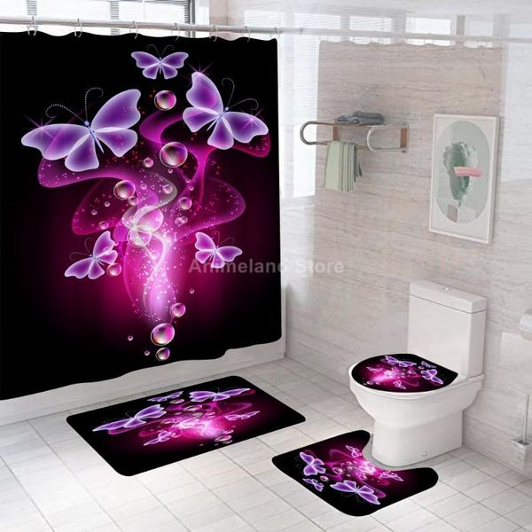 shower curtains purple butterfly fashion bathroom curtain bath set toilet cover mat non-slip washroom rug modern 180x180cm
shower curtains purple butterfly fashion bathroom curtain bath set toilet cover mat non-slip washroom rug modern 180x180cm