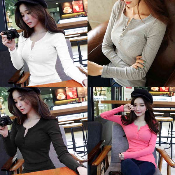 women's knits & tees spring and summer 2019 women's solid color long sleeve t-shirt women's decoration thin large base coat, White
women's knits & tees spring and summer 2019 women's solid color long sleeve t-shirt women's decoration thin large base coat, White