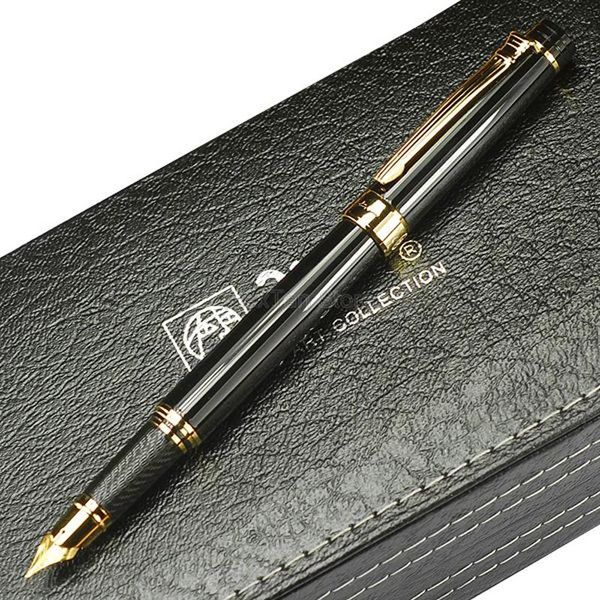 picasso 917 metal great fountain pen gloss black / golden medium nib for office & school writing pens
picasso 917 metal great fountain pen gloss black / golden medium nib for office & school writing pens