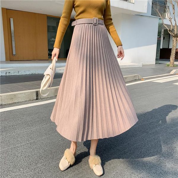 skirts heydress 2021 female casual spring elegant hight waist woolen lady belted sashes pleated thicken midi skirt, Black
skirts heydress 2021 female casual spring elegant hight waist woolen lady belted sashes pleated thicken midi skirt, Black