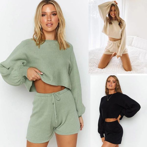 women's tracksuits 2021 autumn candy color women sweater 2 piece sets casual loose long sleeve & lace-up shorts fashion woman outfits, Gray
women's tracksuits 2021 autumn candy color women sweater 2 piece sets casual loose long sleeve & lace-up shorts fashion woman outfits, Gray