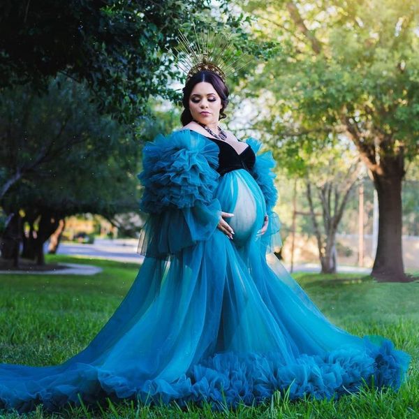 pretty see thru blue long a-line maternity dress fluffy tiered ruffles sleeves floor length pregnant women plus size casual dresses, Black;gray
pretty see thru blue long a-line maternity dress fluffy tiered ruffles sleeves floor length pregnant women plus size casual dresses, Black;gray
