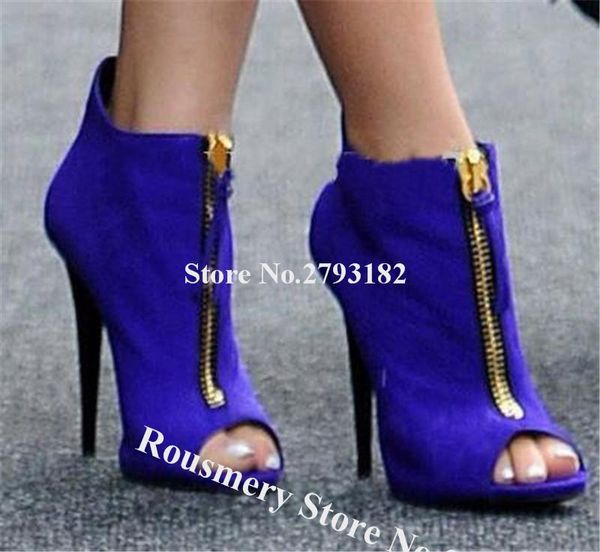 boots brand design women peep toe suede leather stiletto heel short gladiator gold zipper decorated high ankle booties, Black
boots brand design women peep toe suede leather stiletto heel short gladiator gold zipper decorated high ankle booties, Black