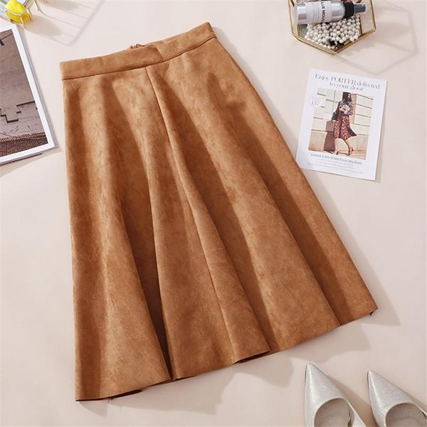 skirts women faux suede skirt autumn winter high waist umbrella ladies a-line midi long all match pleated ab1253, Black
skirts women faux suede skirt autumn winter high waist umbrella ladies a-line midi long all match pleated ab1253, Black