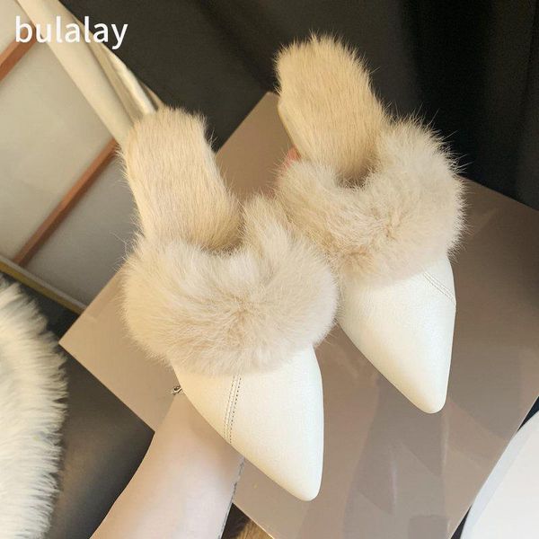fashion pointed temperament plush low-heeled slippers set foot vacation solid color comfortable casual women shoes, Black 
fashion pointed temperament plush low-heeled slippers set foot vacation solid color comfortable casual women shoes, Black