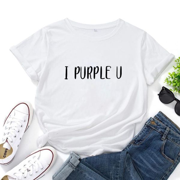 women's t-shirt i purple u women aesthetic haut femme tee t shirt streetwear tshirts female short sleeve, White
women's t-shirt i purple u women aesthetic haut femme tee t shirt streetwear tshirts female short sleeve, White
