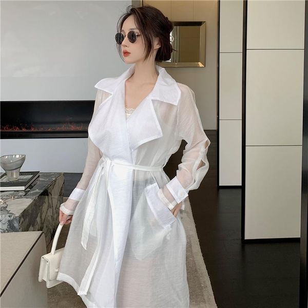 women's trench coats fashionable thin windbreaker coat female 2021 summer all-match foreign style sleeve to close the waist in long sun, Tan;black
women's trench coats fashionable thin windbreaker coat female 2021 summer all-match foreign style sleeve to close the waist in long sun, Tan;black