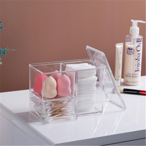 cotton swab storage box 3-cell pads case acrylic transparent makeup organizer tablecosmetic holder sundries container boxes & bins
cotton swab storage box 3-cell pads case acrylic transparent makeup organizer tablecosmetic holder sundries container boxes & bins