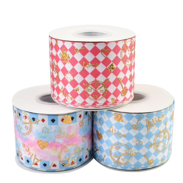 50yards 75mm hologram gold foil alice text grosgrain ribbon for diy accessories welcome custom printed, Pink;blue
50yards 75mm hologram gold foil alice text grosgrain ribbon for diy accessories welcome custom printed, Pink;blue