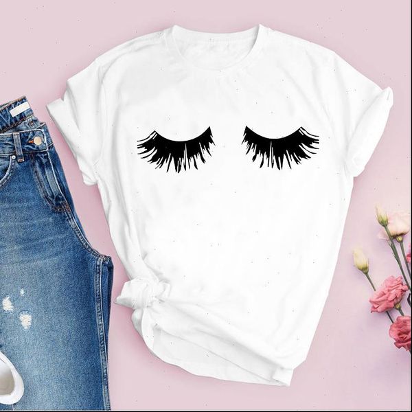 print face short sleeve womens cartoon casual summer clothing tees, White
print face short sleeve womens cartoon casual summer clothing tees, White