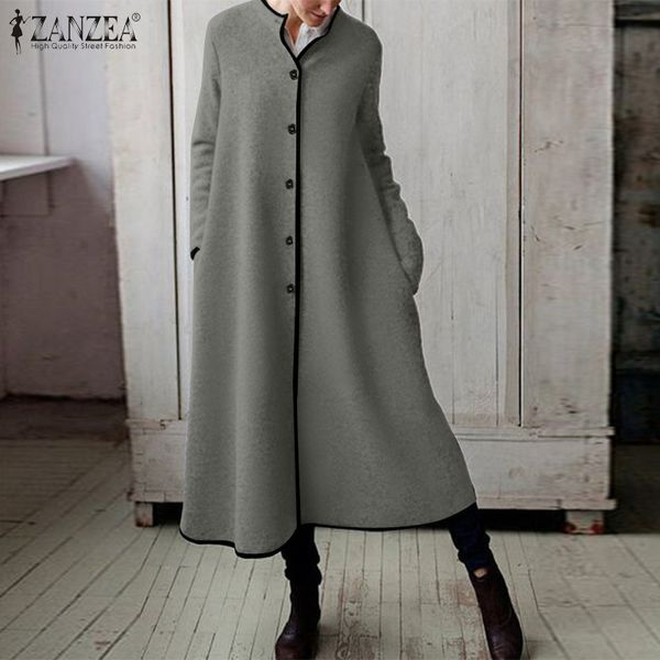 women's blouses & shirts elegant retro long sleeve buttons maxi sundress 2021 zanzea women winter dress autumn kaftan work vestido, White
women's blouses & shirts elegant retro long sleeve buttons maxi sundress 2021 zanzea women winter dress autumn kaftan work vestido, White