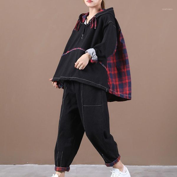 women's two piece pants autumn spring hooded hoodies women 2 sets casual and trousers female fitness tracksuit oversized plaid outfits, White
women's two piece pants autumn spring hooded hoodies women 2 sets casual and trousers female fitness tracksuit oversized plaid outfits, White