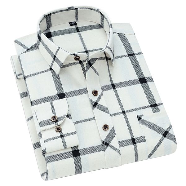 aoliwen brand men spring autumn 45% cotton black and white plaid shirt trendy casual healthy breathable long sleeve slim shirts, White;black
aoliwen brand men spring autumn 45% cotton black and white plaid shirt trendy casual healthy breathable long sleeve slim shirts, White;black